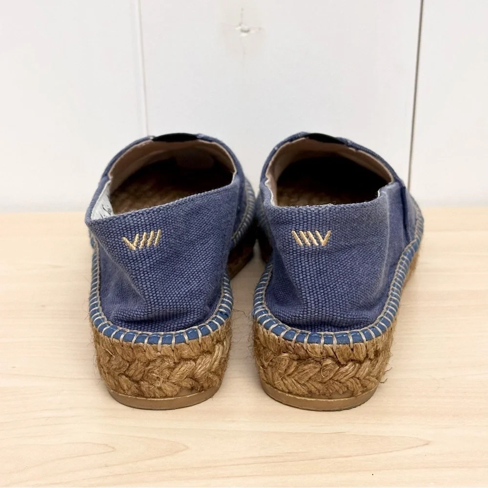 Viscata Barceloneta Canvas Espadrille Flats In Blue Size 7